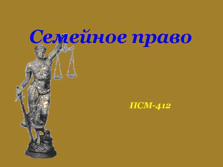 Семейное право ПСМ-412 