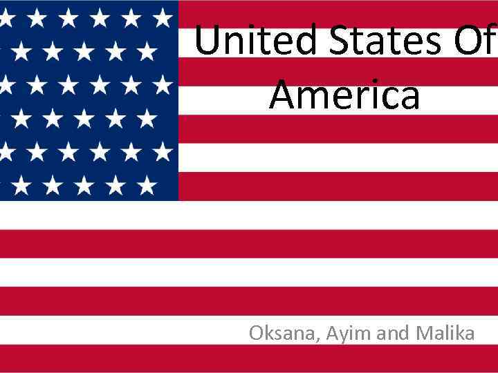 United States Of America Oksana, Ayim and Malika 