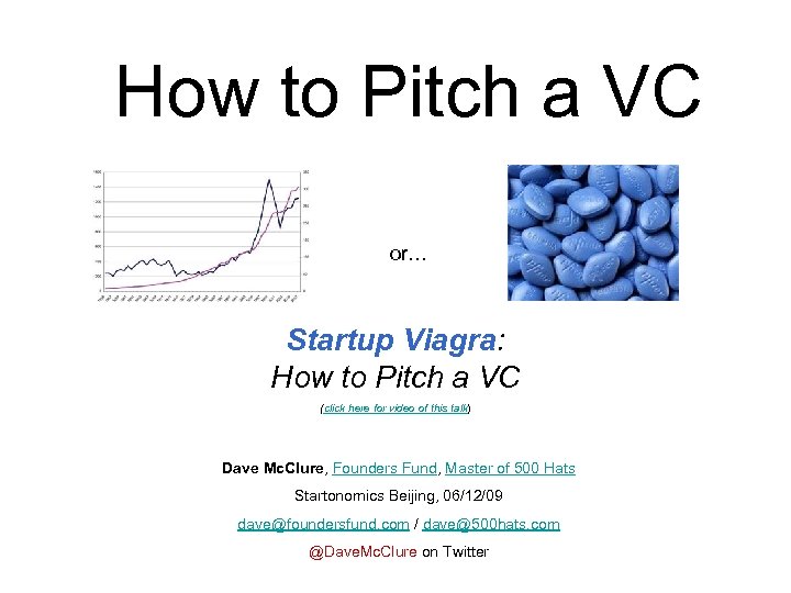 How to Pitch a VC or… Startup Viagra: How to Pitch a VC (click