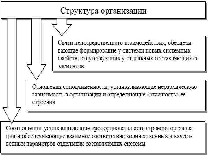 Строение организации определяется ее структурой. Структура – это организационная характеристика системы, представляющая собой совокупность