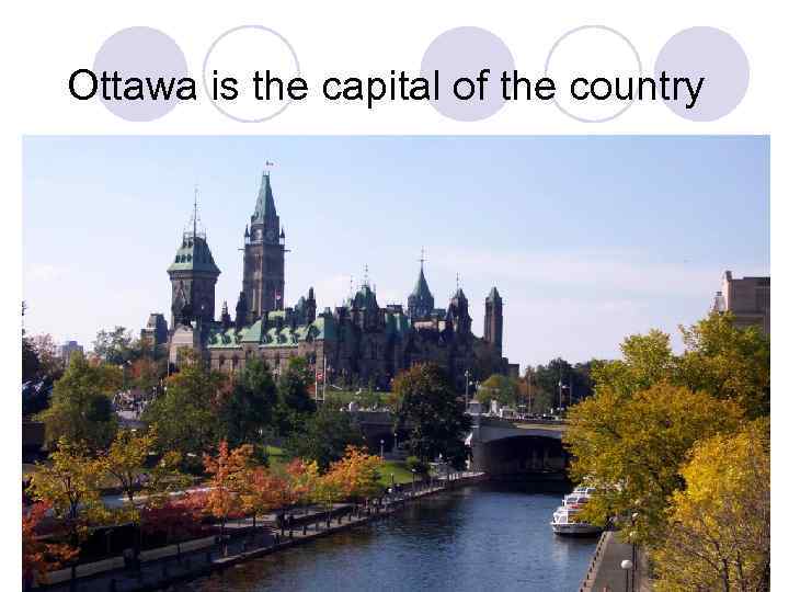 Ottawa is the capital of the country 