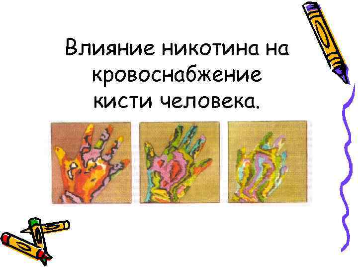 Влияние никотина на кровоснабжение кисти человека. 