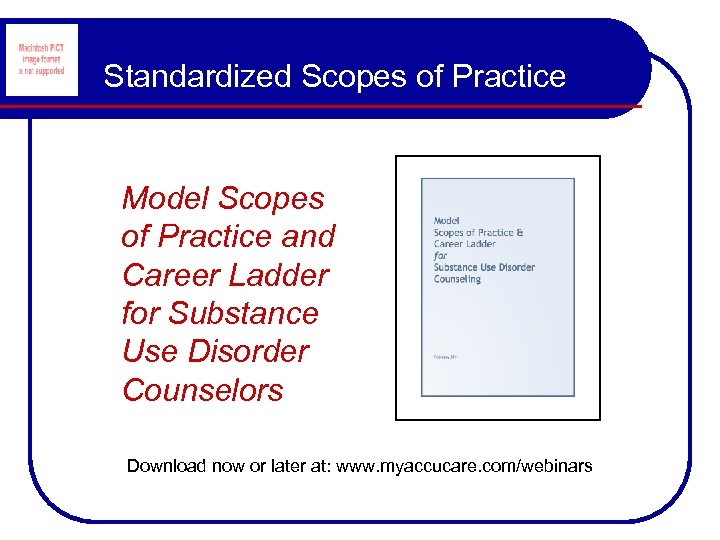 Standardized Scopes of Practice Model Scopes of Practice and Career Ladder for Substance Use