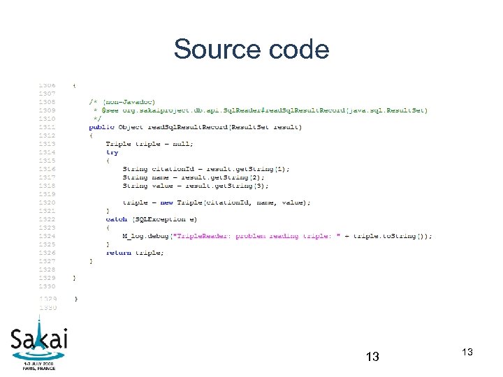 Source code 13 13 