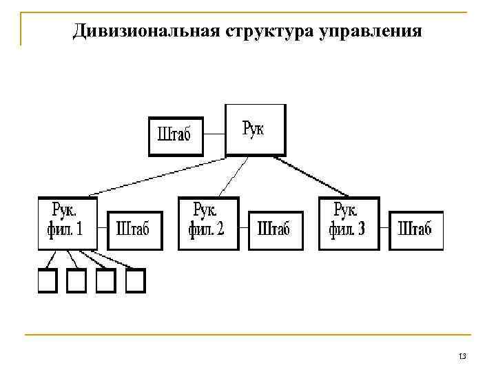 Дивизиональная структура управления 13 