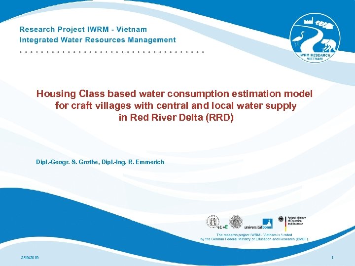 Housing Class based water consumption estimation model for craft villages with central and local