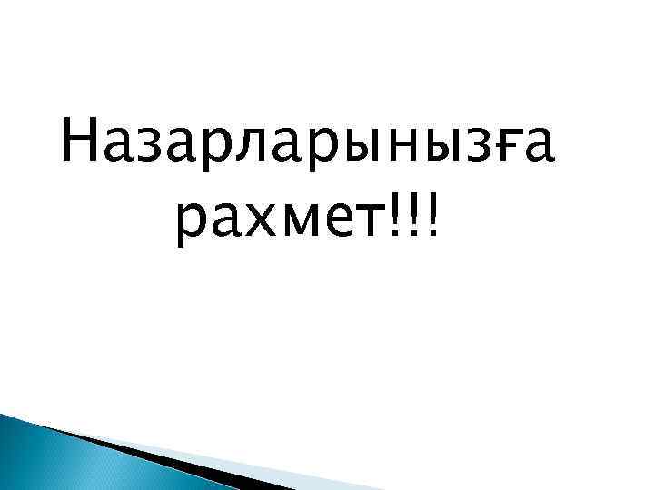 Назарларынызға рахмет!!! 