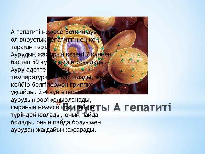 А гепатиті немесе Боткин ауыруы – ол вирустық гепатиттің ең кең тараған түрі. Аурудың