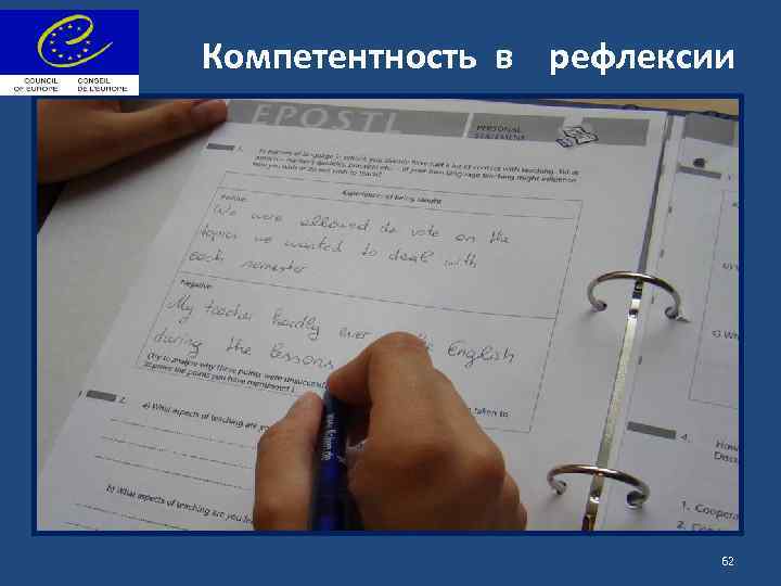  Компетентность в рефлексии 62 