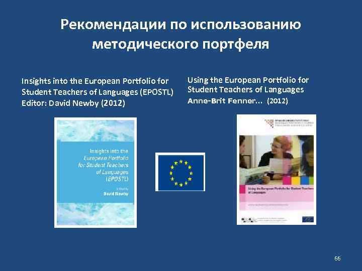 Рекомендации по использованию методического портфеля Insights into the European Portfolio for Student Teachers of