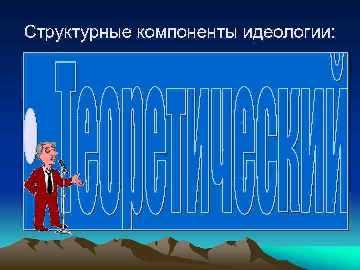 Структурные компоненты идеологии: 
