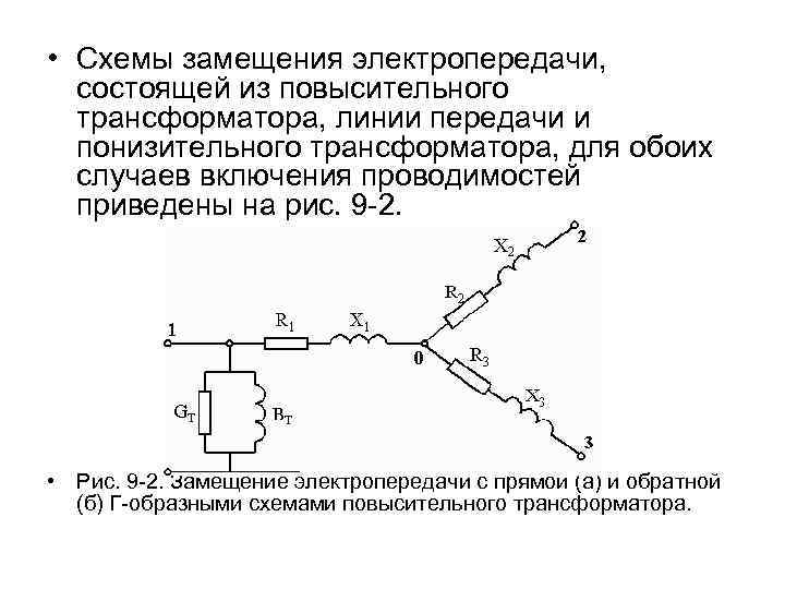 Схема замещения вл