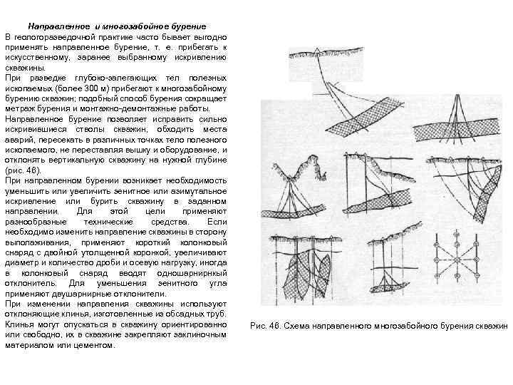 Схемы многозабойных скважин