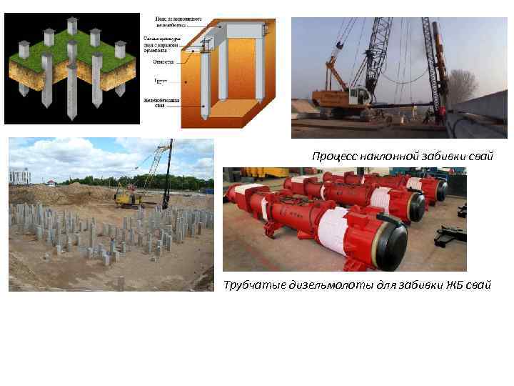  Процесс наклонной забивки свай Трубчатые дизельмолоты для забивки ЖБ свай 