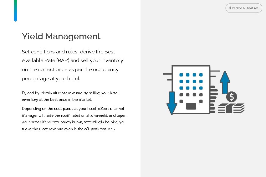 Back to All Features Yield Management Set conditions and rules, derive the Best Available