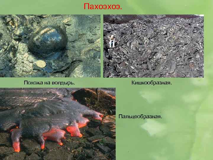 Пахоэхоэ. Похожа на волдырь. Кишкообразная. Пальцеобразная. 