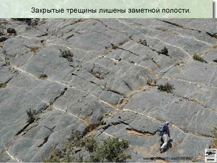 Закрытые трещины лишены заметной полости. www. ged. rwth-aachen. de/ 