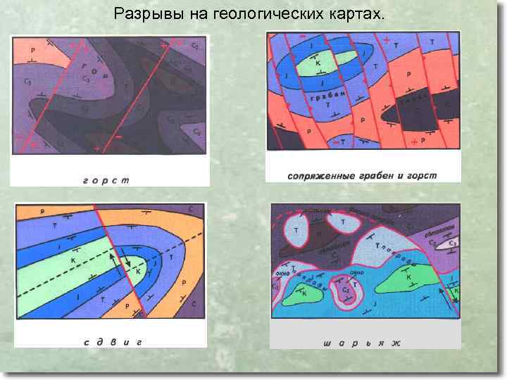 Разрывы на геологических картах. 