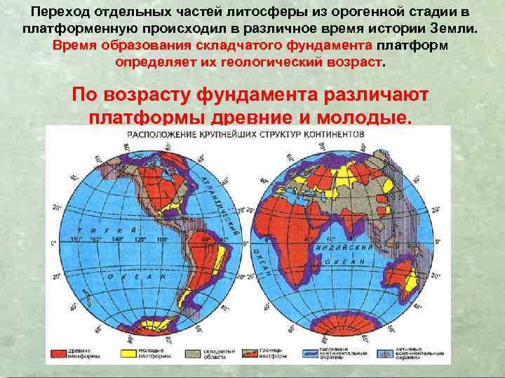 Карта складчатых поясов