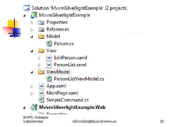 ХНУРЕ, Кафедра Інформатики informatika@kture. kharkov. ua 20 