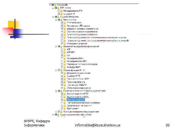 ХНУРЕ, Кафедра Інформатики informatika@kture. kharkov. ua 25 