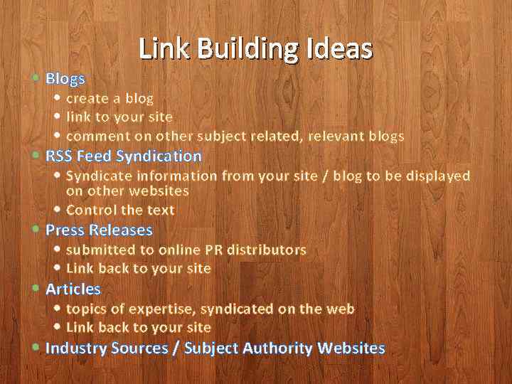  Blogs Link Building Ideas create a blog link to your site comment on