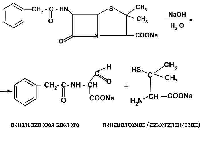пенальдиновая кислота пеницилламин (диметилцистеин) 