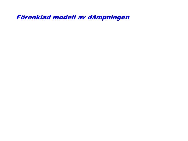 Förenklad modell av dämpningen 