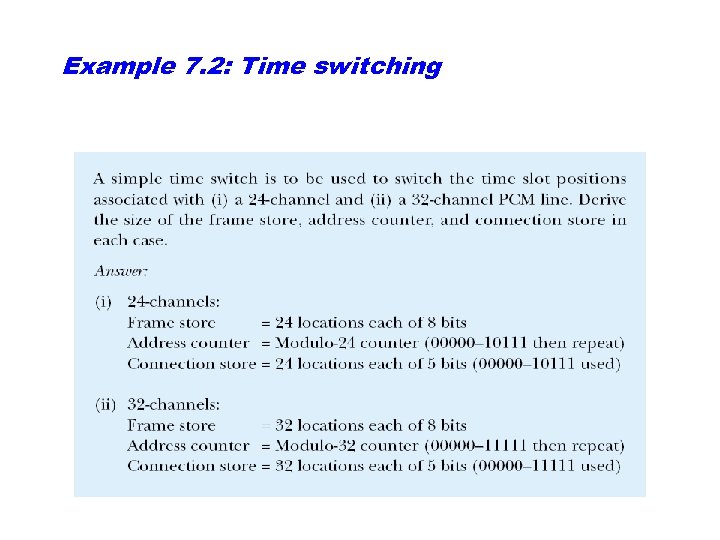 Example 7. 2: Time switching 