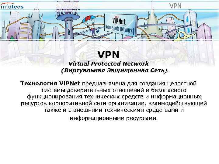 VPN Virtual Protected Network (Виртуальная Защищенная Сеть). Технология Vi. PNet предназначена для создания целостной