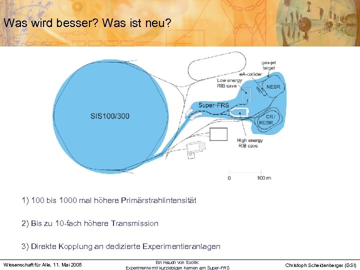 Was wird besser? Was ist neu? 1) 100 bis 1000 mal höhere Primärstrahlintensität 2)