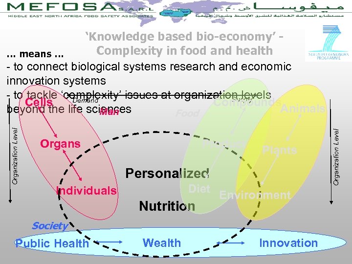 Organs Product Plants Personalized Diet Individuals Nutrition Environment Society Public Health Wealth Innovation Organization