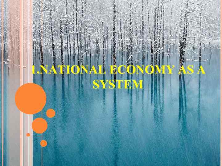 1. NATIONAL ECONOMY AS A SYSTEM 