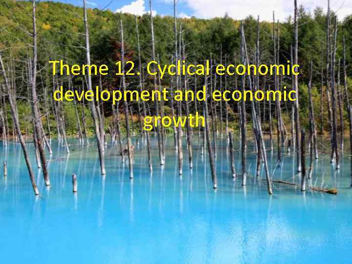 Theme 12. Cyclical economic development and economic growth 