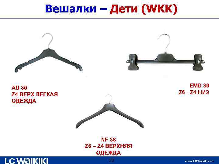 Вешалки – Дети (WKK) EMD 30 Z 6 - Z 4 НИЗ AU 30