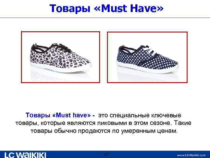 Товары «Must Have» Товары «Must have» - это специальные ключевые товары, которые являются пиковыми