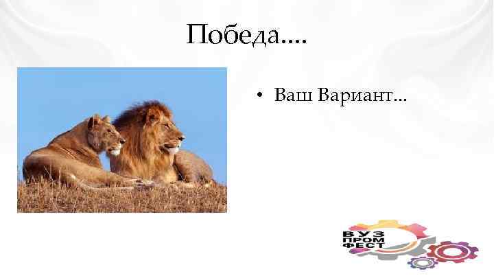 Победа. . • Ваш Вариант. . . 
