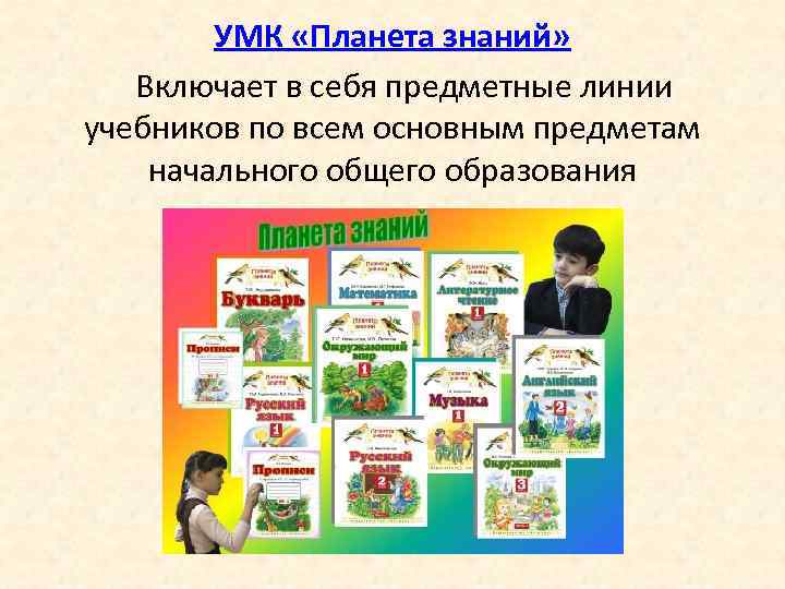 УМК «Планета знаний» Включает в себя предметные линии учебников по всем основным предметам начального