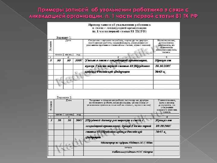 Руководитель в трудовой организации. Увольнение по ликвидации организации запись в трудовой. Запись в трудовой книжке в связи с ликвидацией организации. Запись в трудовую книжку при ликвидации организации образец. Запись в трудовой книжке при ликвидации предприятия образец.