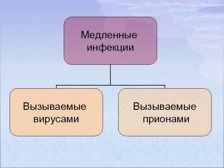 Медленные инфекции Вызываемые вирусами Вызываемые прионами 