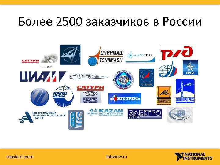 Более 2500 заказчиков в России 