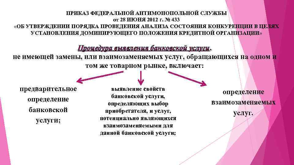 ПРИКАЗ ФЕДЕРАЛЬНОЙ АНТИМОНОПОЛЬНОЙ СЛУЖБЫ от 28 ИЮНЯ 2012 г. № 433 «ОБ УТВЕРЖДЕНИИ ПОРЯДКА