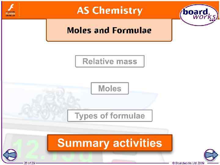 26 of 29 © Boardworks Ltd 2009 