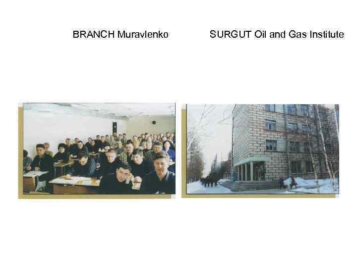 BRANCH Muravlenko SURGUT Oil and Gas Institute 