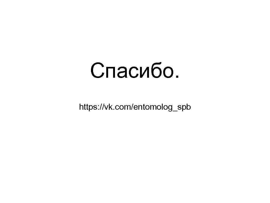 Спасибо. https: //vk. com/entomolog_spb 