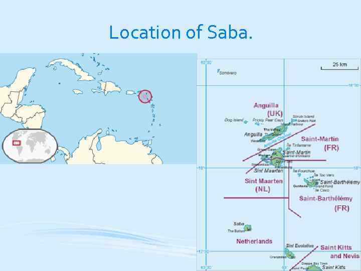 Location of Saba. 