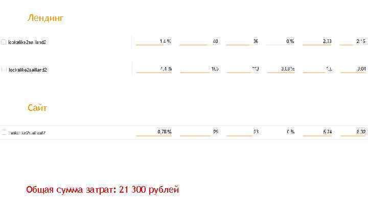 Лендинг Сайт Общая сумма затрат: 21 300 рублей 