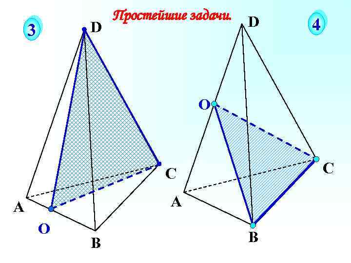 D 3 Простейшие задачи. D 4 О С С А А О В В