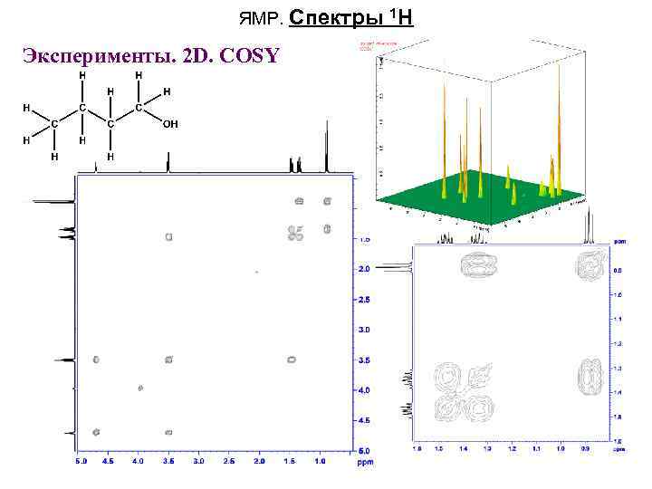 ЯМР. Спектры Эксперименты. 2 D. СOSY 1 H 