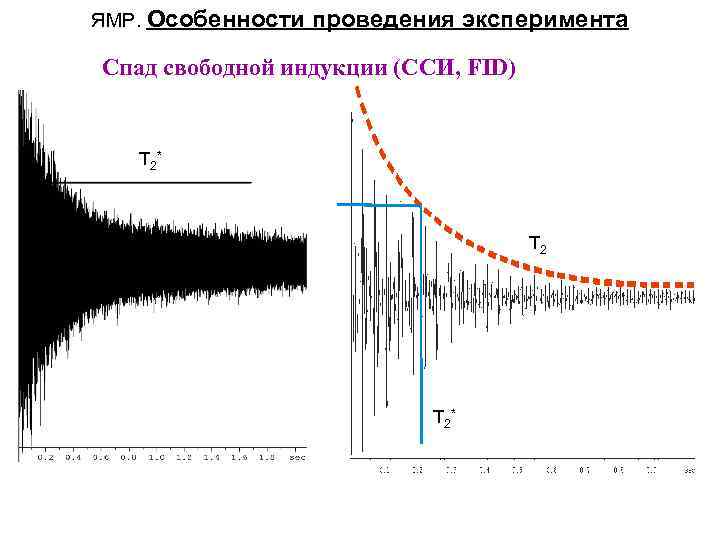 ЯМР. Особенности проведения эксперимента Спад свободной индукции (ССИ, FID) T 2 * 